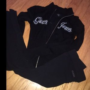 Zip up sweater and leggings